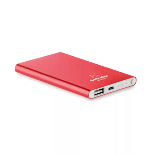4000 mAh alumínium powerbank (Piros)