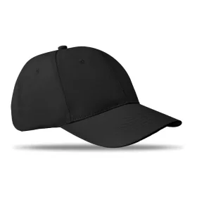 6 panel baseball sapka 160g/m² (Fekete)