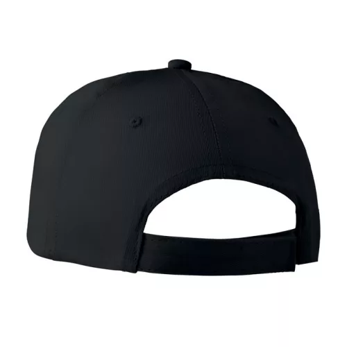 6 panel baseball sapka 160g/m² (Fekete)