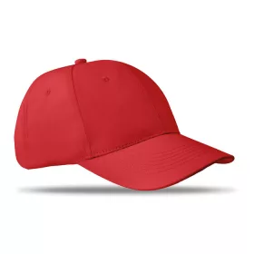 6 panel baseball sapka 160g/m² (Piros)