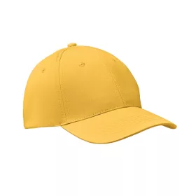 6 panel baseball sapka 160g/m² (Sárga)