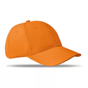 6 panel baseball sapka 160g/m² (Narancssárga)