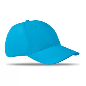 6 panel baseball sapka 160g/m² (Türkiz)