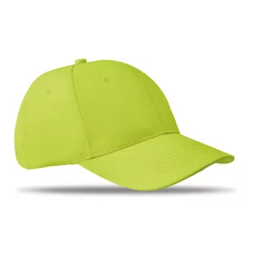 6 panel baseball sapka 160g/m² (Lime)