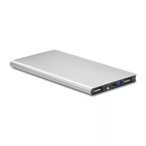 8000 mAh napelemes powerbank (Matt Ezüst)