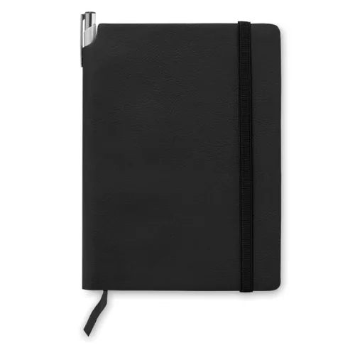 A5 vonalas PU borítós notesz (Fekete)