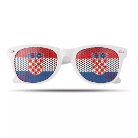 Napszemüveg mintás lencsével (Fehér/kék)