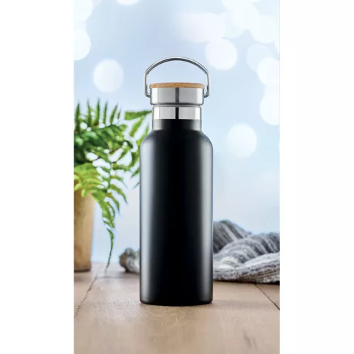 Duplafalú termosz, 500 ml (Fekete)