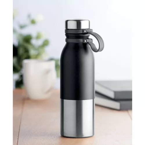 Duplafalú kulacs, 600 ml (Fekete)