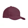 6 panel baseball sapka 270g/m² (Bordó)