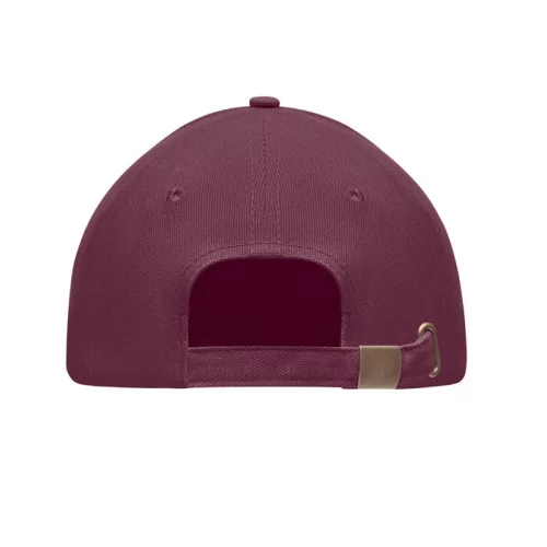 6 panel baseball sapka 270g/m² (Bordó)