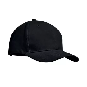 6 panel baseball sapka 270g/m² (Fekete)