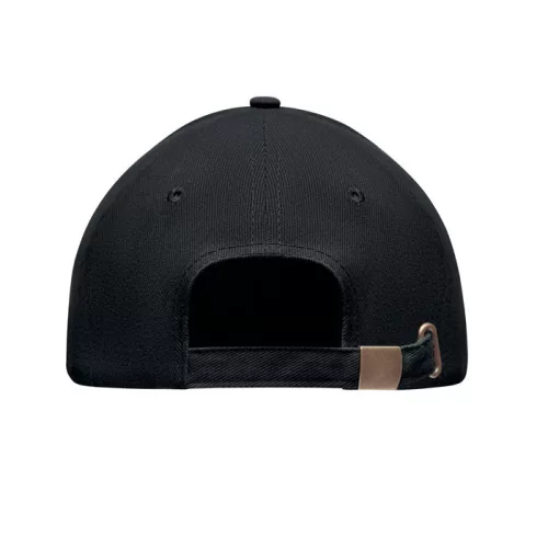 6 panel baseball sapka 270g/m² (Fekete)