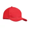 6 panel baseball sapka 270g/m² (Piros)