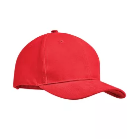 6 panel baseball sapka 270g/m² (Piros)