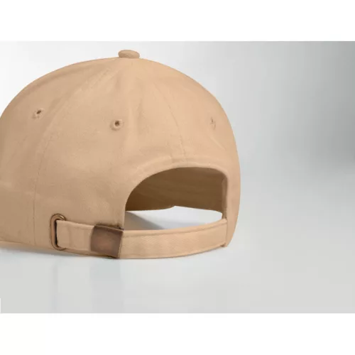 6 panel baseball sapka 270g/m² (Bézs)