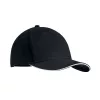 6 panel baseball sapka 270g/m² (Fehér/fekete)