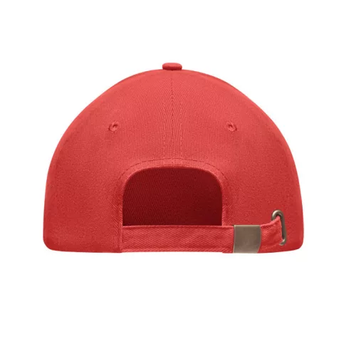 6 panel baseball sapka 270g/m² (Fehér/piros)