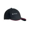 6 panel baseball sapka 270g/m² (Fekete/piros)