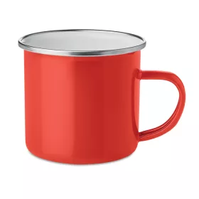 Zománcozott fém bögre 350 ml (Piros)