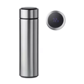 Palack hőmérővel 450 ml (Matt Ezüst)