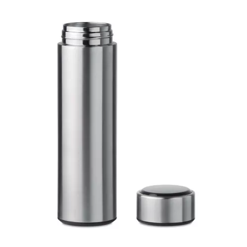 Palack hőmérővel 450 ml (Matt Ezüst)
