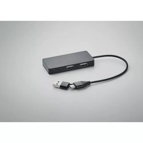 3 portos USB hub, 20 cm kábel