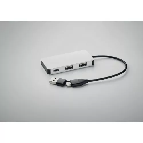 3 portos USB hub, 20 cm kábel