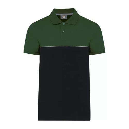 UNISEX ECO-FRIENDLY TWO-TONE SHORT SLEEVE POLO SHI